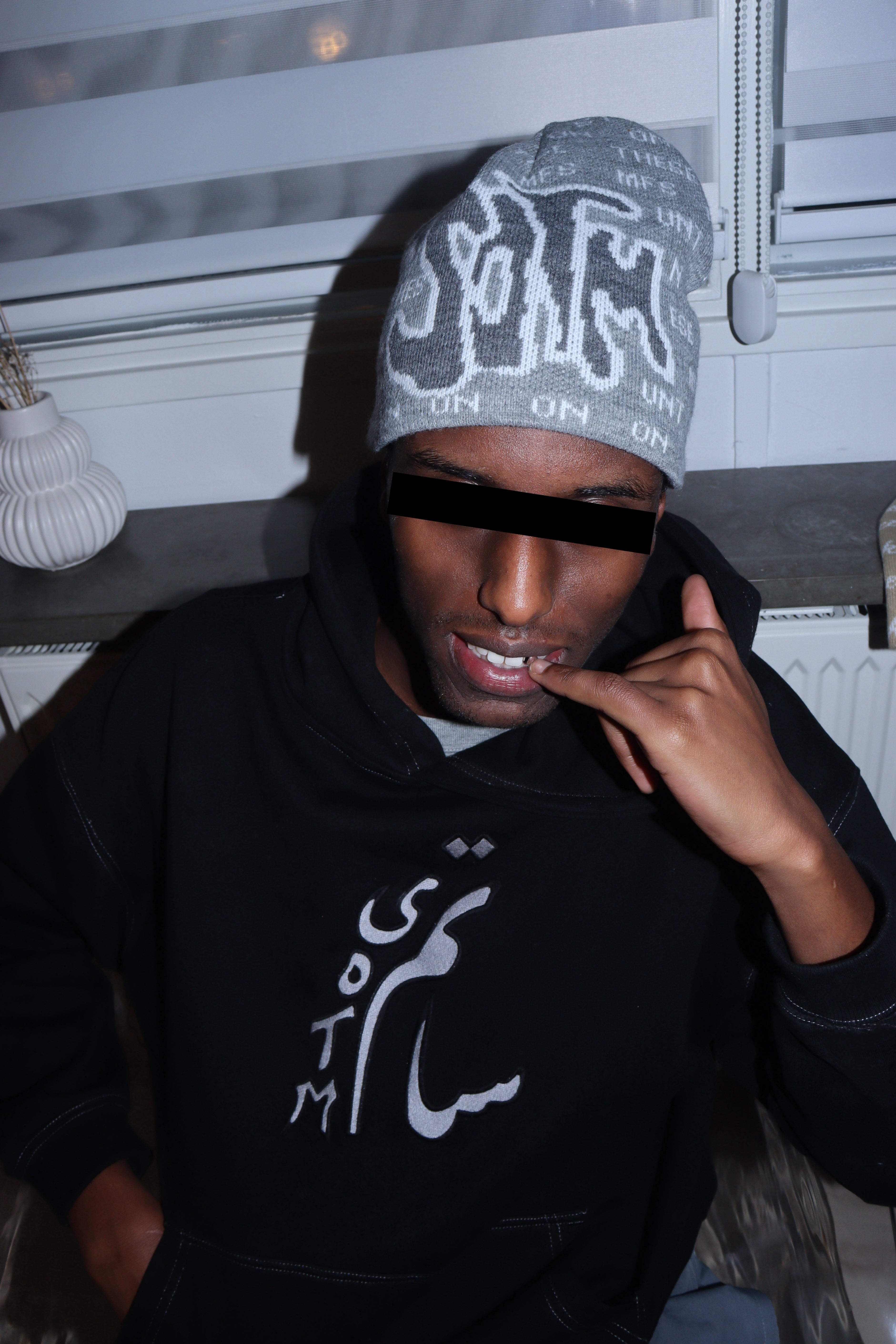 SOTM TEXT BEANIE 'GREY'